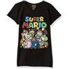 Nintendo Ragazze Super Mario Group Shot Graphic T-shirt - Nero - M