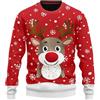 EODJXIO Giacche di Pelle Uomo Retro Natale Vintage Felpa Oversize Streetwear Felpe con Cappuccio da Cotone Zip Maglioni Invernali Lana
