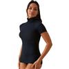 JADEA 2 Pezzi Maglia Cashmere Mezza Manica Collo Alto, Sottogiacca Donna, Maglia Donna Mezza Manica Dolcevita 4065 (L, Nero)