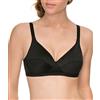 Playtex Reggiseno Basic Support Senza Ferretto in Microfibra Liscia Art. P00BD (34 B - IT 3 B, Nero)
