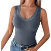Fulidngzg Canottiera Donna con Reggiseno Incorporato Sportiva Cotone Canottiera Invernali Calda Elasticizzato Canottiere Termica Maglia Termica Traspirante Completo Intimo Smanicato Maglia Elegante