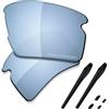 Saucer Lenti di ricambio premium e kit di gomma per occhiali da sole Oakley Flak 2.0 XL OO9188, Blu Acqua Profonda Polarizzata, Taglia unica