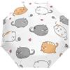 KAAVIYO Gatto Gattino Carino Bambino Ombrello Pieghevole Automatico Portatile con Apertura e Chiusura Automatica a Pulsante Protezione UV Ombrelli per Viaggi Bambini Ragazzi Ragazze