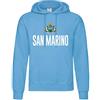Tipolitografia Ghisleri Felpa Ultras San Marino Azzurra Stemma Tifosi Calcio - Clicca personalizza per Taglia