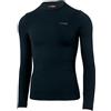 4moto Maglia Termica Tecnica Uomo microforata Intima Sportiva Antivento Termica Invernale a Maniche Lunghe Girocollo Nera Made in Italy L/XL