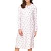 Linclalor Camicia da Notte Donna Serafino Raglan Manica Lunga 92745, Glicine, 54