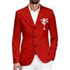 Generic Blazer da uomo in velluto a coste natalizio | Stampa natalizia divertente giacca per feste e ufficio | Abiti natalizi da uomo | Blazer da uomo e giacca in velluto a coste da uomo, M