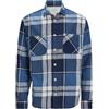 JACK & JONES Jjemichael Overshirt LS SN Jeans, Blu Sensini, S Uomo