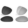 LenzReborn Sostituzione lente polarizzata per occhiali da sole Oakley Warden - Altre opzioni, nero scuro + grigio argento, Taglia unica
