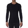 GERMINI 2 Maglie Girocollo Uomo Manica Lunga LIABEL Art.02828/333 Caldo Cotone Bianco E Nero dalla 3 alla 7 (Nero, 7)