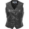 Divergent Retail DR212 Gilet da donna classico in pelle nero, Nero , 16 Short