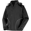 Capece Giacca da lavoro in softshell 3 strati 300 Pile - Modello Terminio (Nero, L)