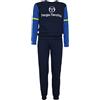 AZZETA Pigiama Uomo Caldo Cotone Lungo Invernale Sergio Tacchini 770, Blu, L