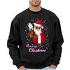 Generic Brutti maglioni natalizi da uomo a forma di bicchiere di vino girocollo tunica top divertente Babbo Natale girocollo autunno felpa ampia inverno uomo streetwear, Nero , 3XL