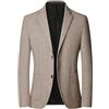 Generico Giacche da Uomo, Blazer Casual Elegante, Giacca da Lavoro A 2 Bottoni con Tasca, Giacca Sportiva Autunnale, Blazer con Risvolto Slim Fit per Ufficio, Lavoro, Banchetti Nuziali, Marrone L