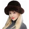 XUYUZUAU Berretto Invernale da Donna Cappello in Vera Pelliccia di Coniglio Rex Cappelli Tesa Soffice Elastico Inverno Sci