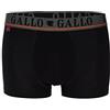 Gallo Boxer Basico Intimo Cotone Nero Tinta Unita