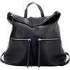 Dream Leather Bags Made in Italy Genuine Zaino Donna In Vera Pelle Colore Nero - Pelletteria Toscana Made In Italy - Zaino