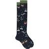 Gallo Calze lunghe blu navy fantasia sciatori