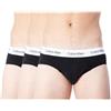 Calvin Klein Confezione 3 Slip Uomo tripack Mutande CK Articolo U2661G 3P Hip Brief, 001 Nero - Black, S