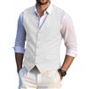 Solovedress Gilet estivo da uomo, vestibilità normale, classico, per matrimoni e feste