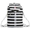 Invicta Zaino Minisac Next, Nero, Richiudibile e Tascabile, Viaggio e Tempo Libero, Zainetto Uomo Donna a Righe, Packable
