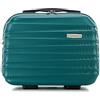 WITTCHEN Necessaire da viaggio Custodia per cosmetici Valigia da viaggio Bagaglio a mano Valigia cabina Valigia ABS Borsa da toilette Rigido Groove Line verde Ryanair/ITA Airways/easyJet