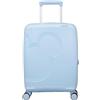 American Tourister Mickey Magic - Valigia a mano 55 x 40 x 20/23 cm - Trolley da cabina rigido per Ryanair, easyJet e la parte delle compagnie aeree, 37/44 L, Blu Pastello (Mickey Pastel Blue)