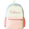 Generisch Zaino personalizzato per bambini, ricamato con nome, per la scuola elementare, impermeabile per ragazze e ragazzi, grande 41 cm x 28