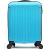 MISAKO Valigia in tessuto da Viaggio Luisa Blu Unisex - Bagaglio elegante morbido semirigido di 55 X 38 X 20 cm di 4 ruote