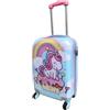 Coriex Trolley Rigido Unicorno, Valigia da Viaggio per Bambini, Borsa da Viaggio Resistente in ABS con Manico Regolabile e 4 Ruote Multidirezionali,31 L,34.5x20x51 cm,Multicolore