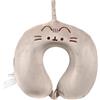 Relaxeazzz Pusheen the Cat - Cuscino da Viaggio in Memory Foam per Bambini, Ragazzi e Adulti - Supporto per il Collo per Auto e Aereo, Appendibile, Sfoderabile - Tema Gatto