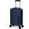 Valigeria.shop Trolley 10 kg Valigia Rigida Bagaglio a Mano 52x34x20 cm 4 Ruote Doppie Rimovibili Girevoli 360° Guscio in ABS Leggero e Resistente Unisex per Viaggi in Famiglia e Lavoro Offerta Mod.1186 (Blu)