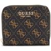 GUESS Laurel SLG Small Zip Around Wallet Brown Logo