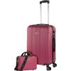 ITACA - Set valigie - Set Valigie Rigide Offerte. Valigia Grande Rigida, Valigia Media Rigida e Bagaglio a Mano. Set di Valigie con Lucchetto Combinazione TSA, Fragola