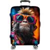 Ferocity Copertura per valigia 27-31 pollici, coperchio custodia bagaglio da viaggio, elastica, lavabile, protezione per fodera per valigia, antigraffio, grande L, Sunglass Monkey [083]