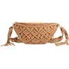 Generic Marsupio a tracolla in macramè, stile bohémien, da spiaggia, uncinetto, zingaro, , Ibiza, etnico, con nappa, 31 x 16 x 9 cm, Caff chiaro, Refer to , Unisex