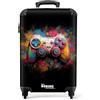 NoBoringSuitcases.com Valigia e Trolley a Mano, Bagaglio a Mano, Cabin Go, Valigia 10 kg, Trolley 55x40x20 cm (Controller - Multicolore)