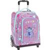 Maricart | Zaino Trolley Scuola Elementare per Bambini 34,5x21x45 cm con Ruote in Gomma Zainetto da Bambino o Bambina - Stitch