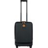 Bric's Trolley Rigido Espandibile Collezione Capri, Valigia Bagaglio a Mano con 4 ruote, Leggero e Resistente, Collegamento USB, Lucchetto TSA integrato, Dimensioni 38x55x23/27, Black
