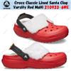 Crocs Classic Lined Santa Clog Varsity Red Multi 210933-6WE taglia unisex