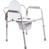 PB pharma PBPharma - Sedia 3 in 1 con wc pieghevole - Sedia 3 in 1 Regolabile - Utilizzabile in Bagno con Rialzo WC Water per Anziani