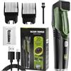 Générique Vacuum Beard Trimmer, impermeabile Beard Clipper, ricaricabile Beard Shaver, portatile Beard Trimmer, Ipx6 Waterproof Trimmer, Trimmer per capelli, mustache and side Trimmer, capelli Vacuum Trimmer