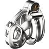 BFLaiCai Gabbia for Pene Gabbia Di Castità Estremo Cintura Di Castità for Uomo Acciaio Inossidabile 3D Traspirante Stampato Astinenza Anello for Pene Gabbia Di Castità Giocattolo Del Sesso