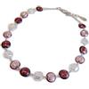VENEZIA CLASSICA - Collana da Donna girocollo con perle in Vetro di Murano Originale, Collezione Gold, con foglia in oro 24kt e argento, Made in Italy certificato