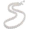 LIUCH Collana di Perle coltivate d'Acqua Dolce da 6-7 mm, Vere collane di Perle girocolli, collane di Fili di Perle in Argento Sterling da Donna(White Pearl Necklace_50cm)