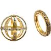 FUSHENGTER Anello Donna Anelli Uomo Regalo Semplice Moda Anelli Astronomici Vintage Per Donna, Uomo, Anello Da Dito 6 In Oro