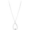 GV GIOIELLI DI VALENZA Collana in oro bianco 18k con goccia e diamante