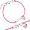 Sakrami Bracciale Argento Bimba Farfallina Kids Collection + Confezione Regalo Personalizzata - Braccialetto per Nascita Comunione o Battesimo
