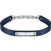 Maserati Jewels Bracciale Uomo in Acciaio, pelle riciclata, IP YG - JM222AVE06